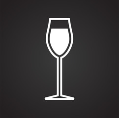 Glasses icon on background for graphic and web design. Simple vector sign. Internet concept symbol for website button or mobile app.