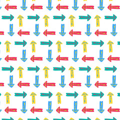 Arrow, pointer vector seamless pattern