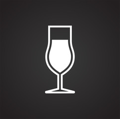 Glasses icon on background for graphic and web design. Simple vector sign. Internet concept symbol for website button or mobile app.
