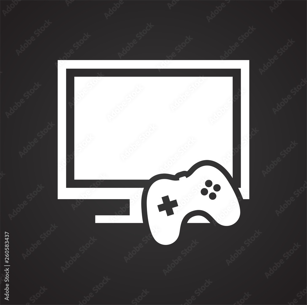 Poster gaming icon on background for graphic and web design. simple vector sign. internet concept symbol fo
