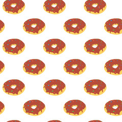 Seamless pattern with donuts