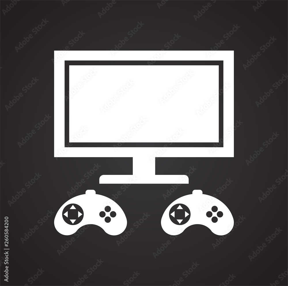 Poster gaming icon on background for graphic and web design. simple vector sign. internet concept symbol fo