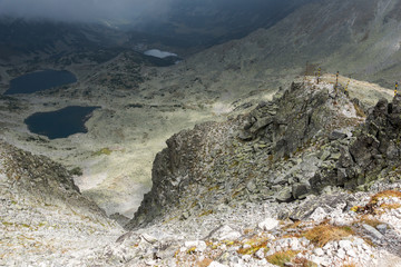 Amazing Panorama from Musala peak, Rila mountain, Bulgaria