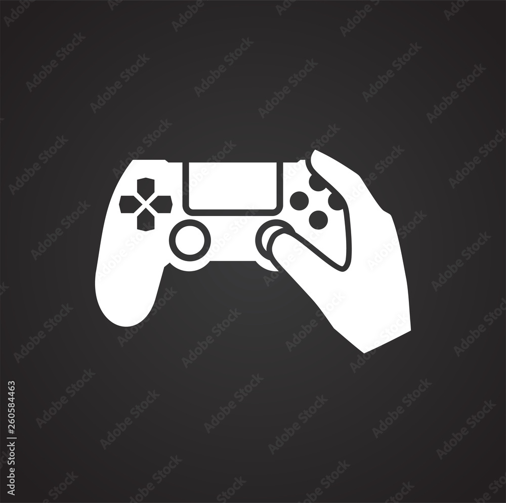 Poster gaming icon on background for graphic and web design. simple vector sign. internet concept symbol fo