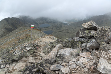 Fototapeta na wymiar Amazing Panorama from Musala peak, Rila mountain, Bulgaria