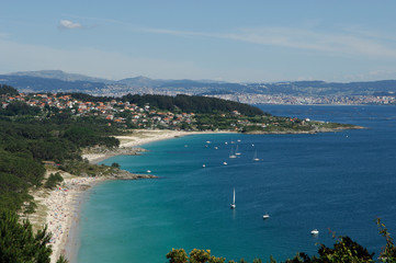 Naklejka na ściany i meble Panoramic view of a coastal region in the north of Spain 