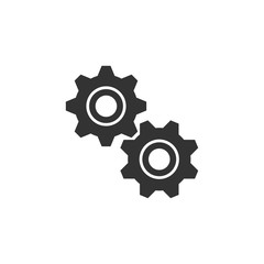 Gear wheels black icon