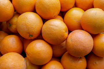 Many oranges from Valencia, Spain.