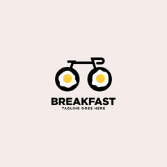 breakfast Egg simple logo, template vector illustration - Vector