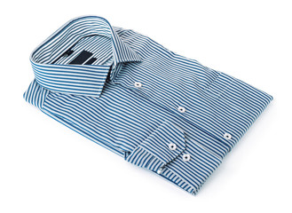 Blue striped folded  shirt