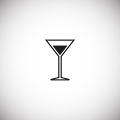 Glasses icon on background for graphic and web design. Simple vector sign. Internet concept symbol for website button or mobile app.