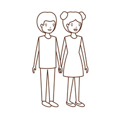 young couple avatar character