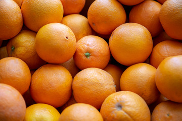 Many oranges from Valencia, Spain.