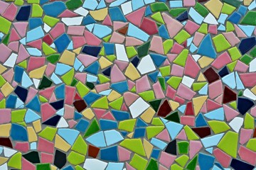 Multicolored ceramic mosaic