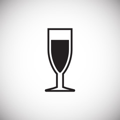 Glasses icon on background for graphic and web design. Simple vector sign. Internet concept symbol for website button or mobile app.