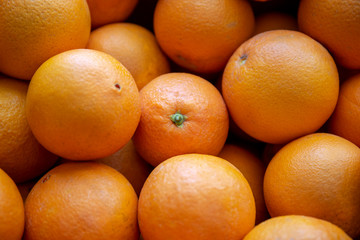 Many oranges from Valencia, Spain.