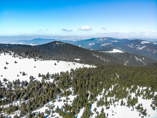 Mountains beaty panoramic on late winter from drone © marekzatko