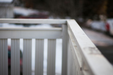 White fence, close up