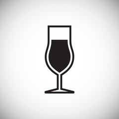 Glasses icon on background for graphic and web design. Simple vector sign. Internet concept symbol for website button or mobile app.