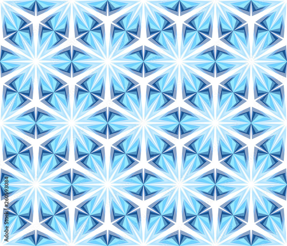 Poster abstract seamless mosaic with kaleidoscopes. psychedelic seamless patterns.