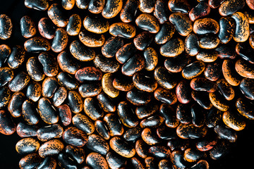 a heap of beans on white background