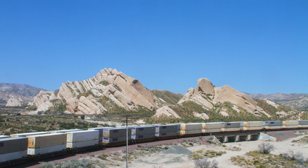 Cajon Pass,  Train, California