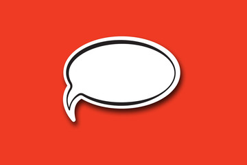 speech bubble red background 