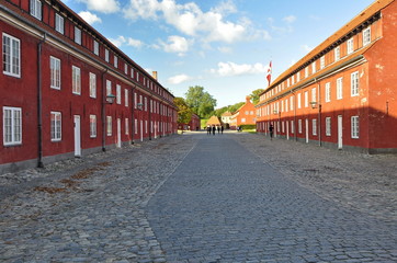 Houses in Kastellet, Copenhagen, Denmark