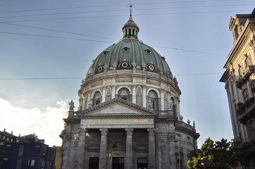 Amalienborg Square in Copenhagen, Denmark