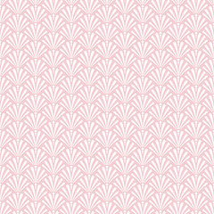 Art Deco Seamless Pattern - Repeating pattern design with art deco motif in pink and white