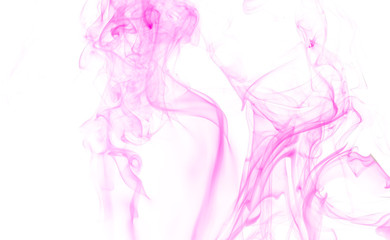 Obraz na płótnie Canvas Purple smoke on white background