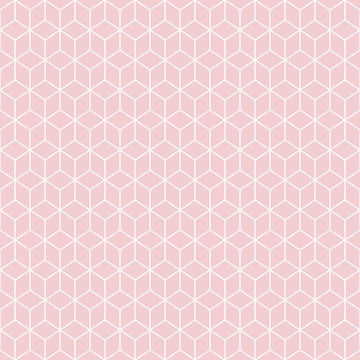 Art Deco Seamless Pattern - Repeating Pattern Design With Art Deco Motif In Pink And White