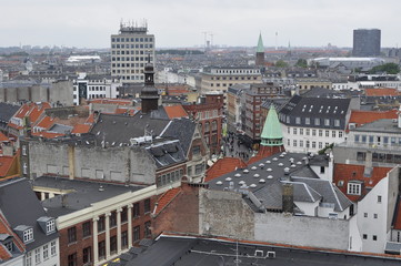 Fototapeta na wymiar Aerial view of Copengahen, Denmark