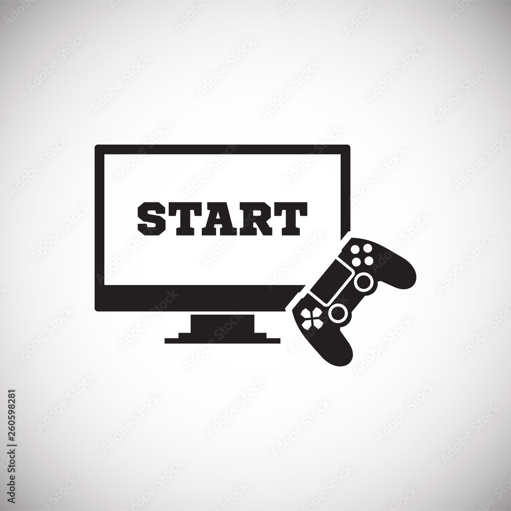 Poster gaming icon on background for graphic and web design. simple vector sign. internet concept symbol fo