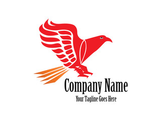 Abstract And Unique eagle vector design template. An exotic bird on white background 