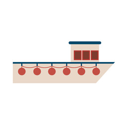 Ship flat illustration