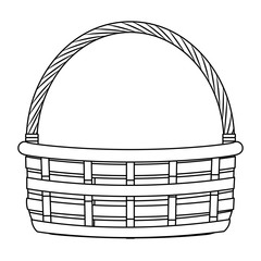 wicker basket icon black and white