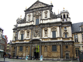 Fototapeta na wymiar St Carolus Borromeuschurch church Antwerp Belgium