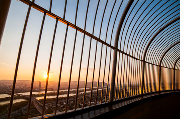 Obraz premium famous observation deck in Vienna, Austria