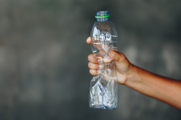 Hand squeeze plastic bottle