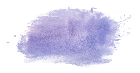 Watercolor stain on white background isolated. Element with paint and watercolor paper texture....