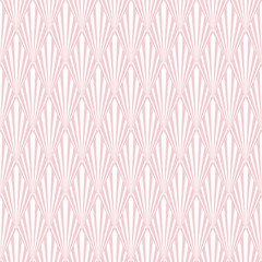 Art Deco Seamless Pattern - Repeating pattern design with art deco motif in pink and white
