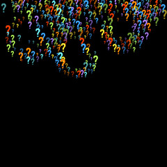 Question marks Quiz, doubt poll query public poll.