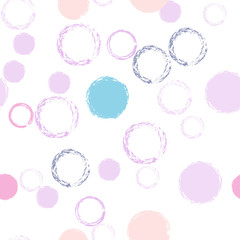 Polka dots pastel seamless pattern