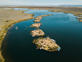 Aerial of floating islands