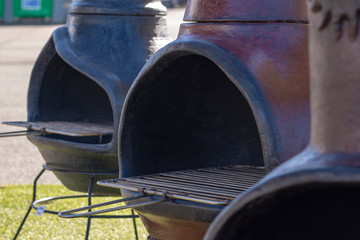 home miniature oven with barbecue function in the courtyard