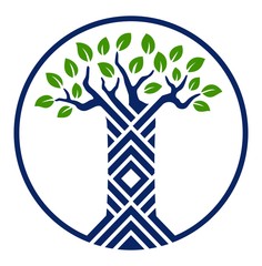Tree Tribal line circle suitable for icons, logos, symbols and more