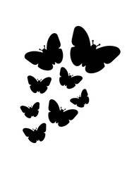 viele schmetterlinge muster silhouette insekt flügel fliegen frühling schön hübsch logo design cool © Style-o-Mat-Design