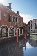 Fototapeta na wymiar canal (Rio del Malcanton) in Venice,Italy, 2019