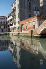 Fototapeta na wymiar Beautiful canal in Italy , Venice, march , 2019